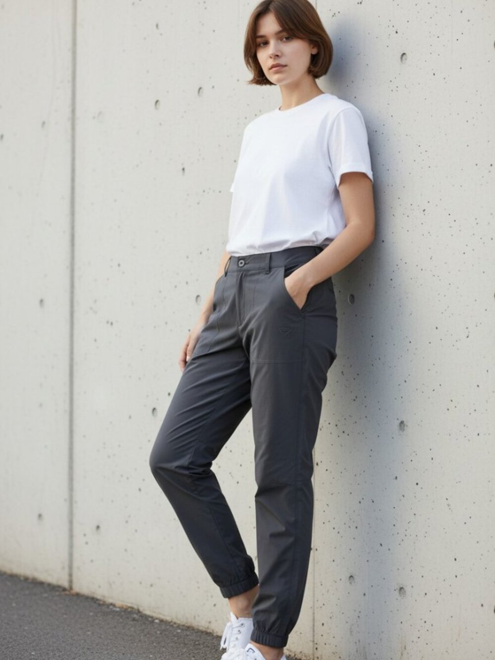 prAna Charcoal Grey Jogger Hiking Pants - Lightweight Technical - Size 8 Reg